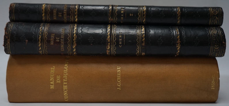 Chenu, Jean Charles - Manuel de Conchyliologie et de Paleontologie Conchyliologique, 2 vols. in 1, 4to, cloth, with 4945 lithographic illustrations of which a few are coloured, Victor Masson, Paris, 1859-62 and a further